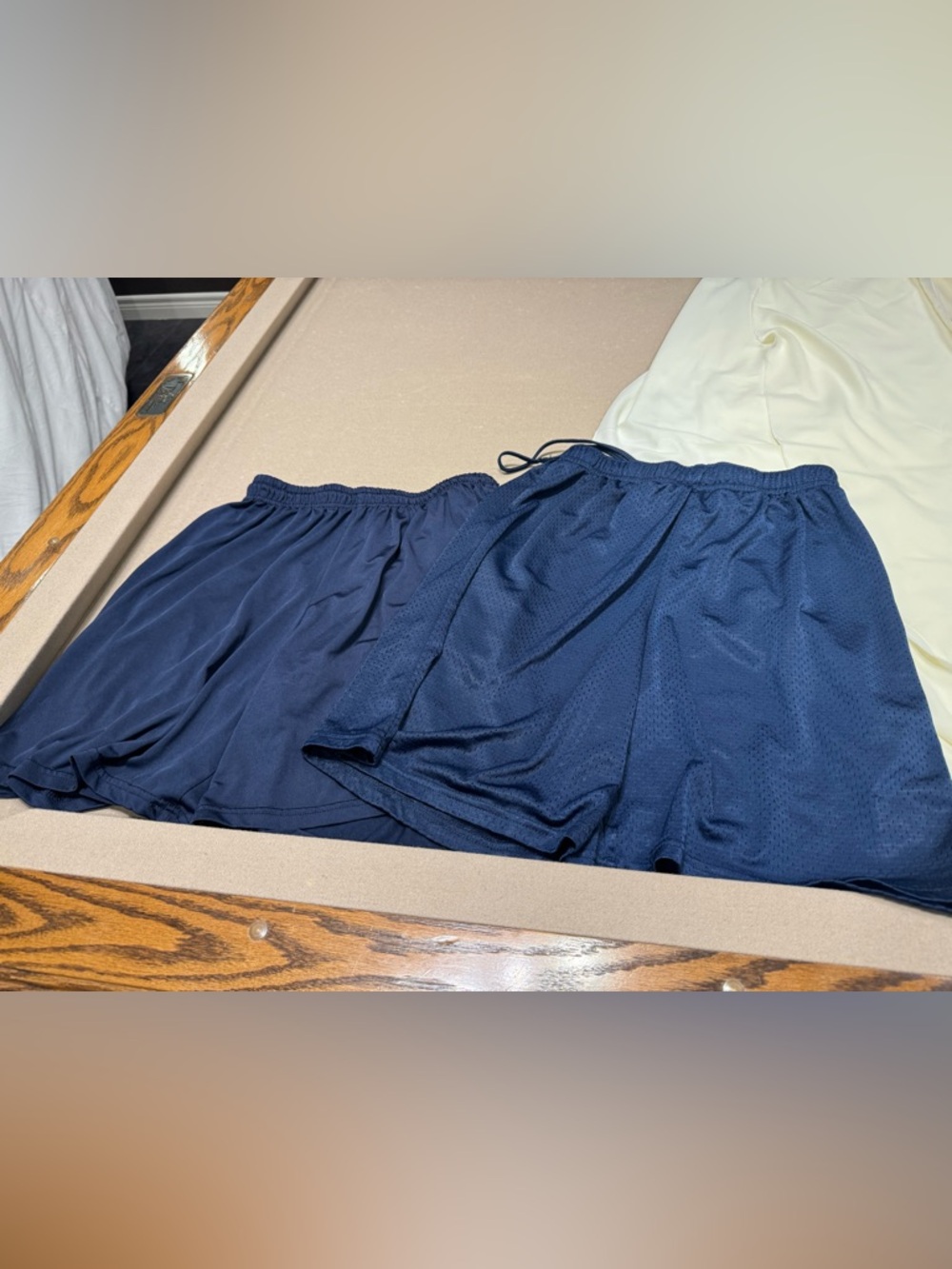 2 pairs of navy blue athletic shorts S and M